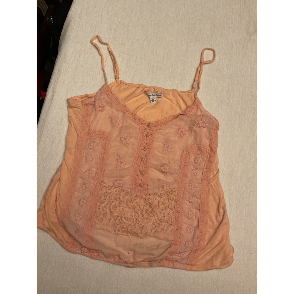 Y2K American eagle. Embroider tank, adjustable straps,